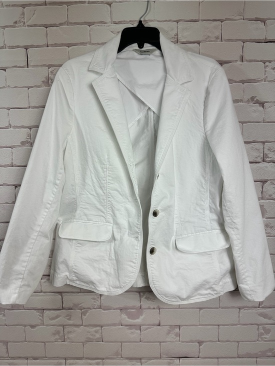 L.L. Bean Jackets & Blazers - L.L. Bean White Women's Casual Tailored Blazer